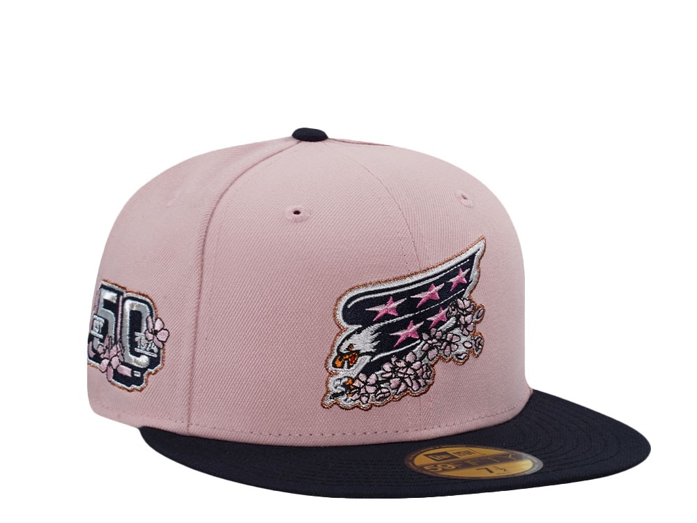 New Era Washington Capitals 50th Anniversary Pink Rouge Two Tone Edition 59Fifty Fitted Cap