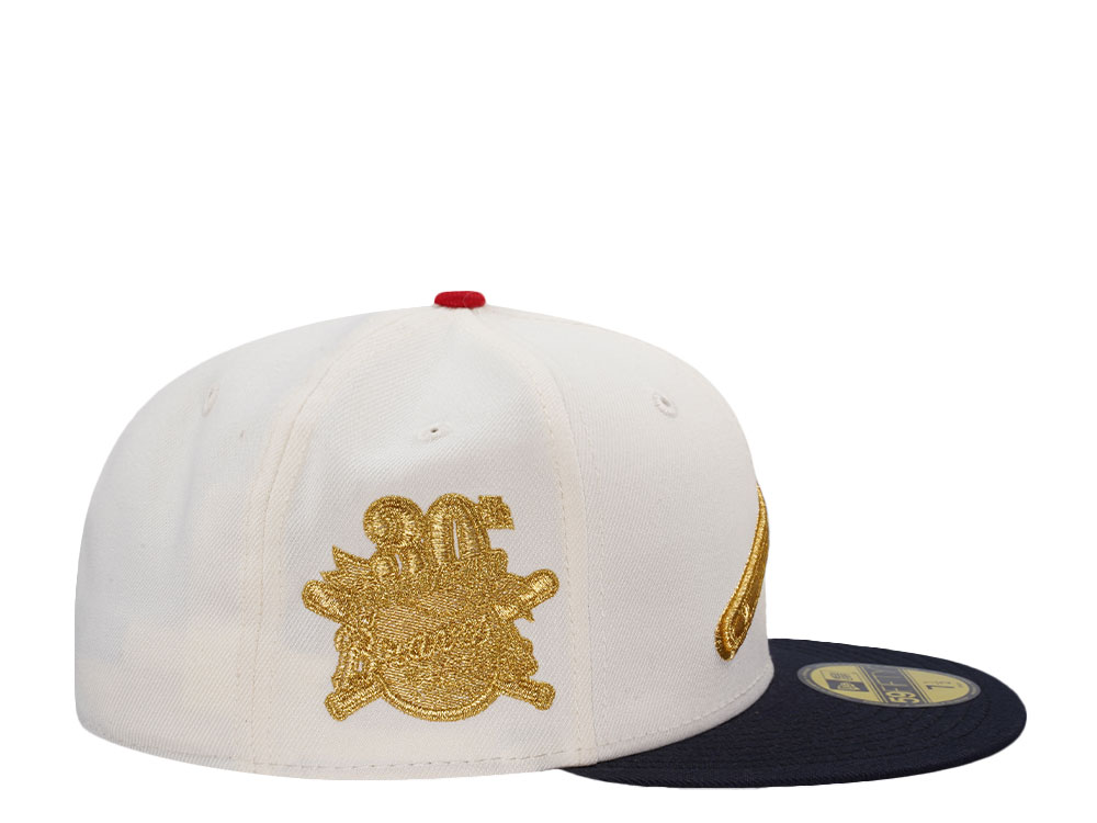 New Era Atlanta Braves 30th Anniversary 24K Chrome Two Tone Edition 59Fifty Fitted Cap