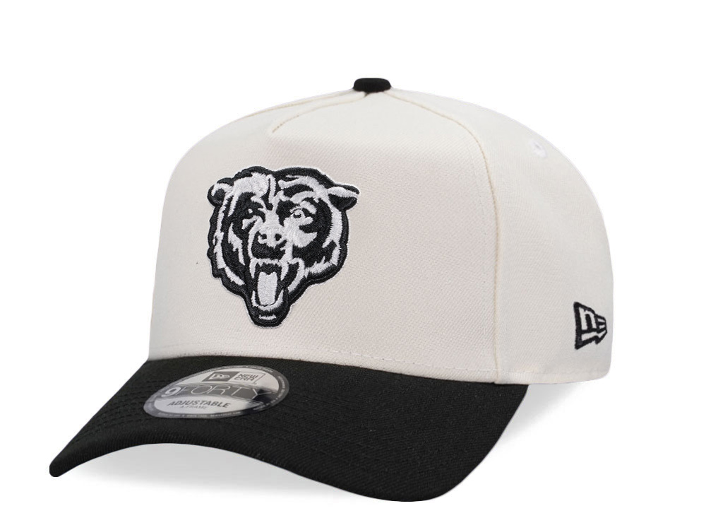 New Era Chicago Bears Chrome Black Two Tone Edition 9Forty A Frame Snapback Cap
