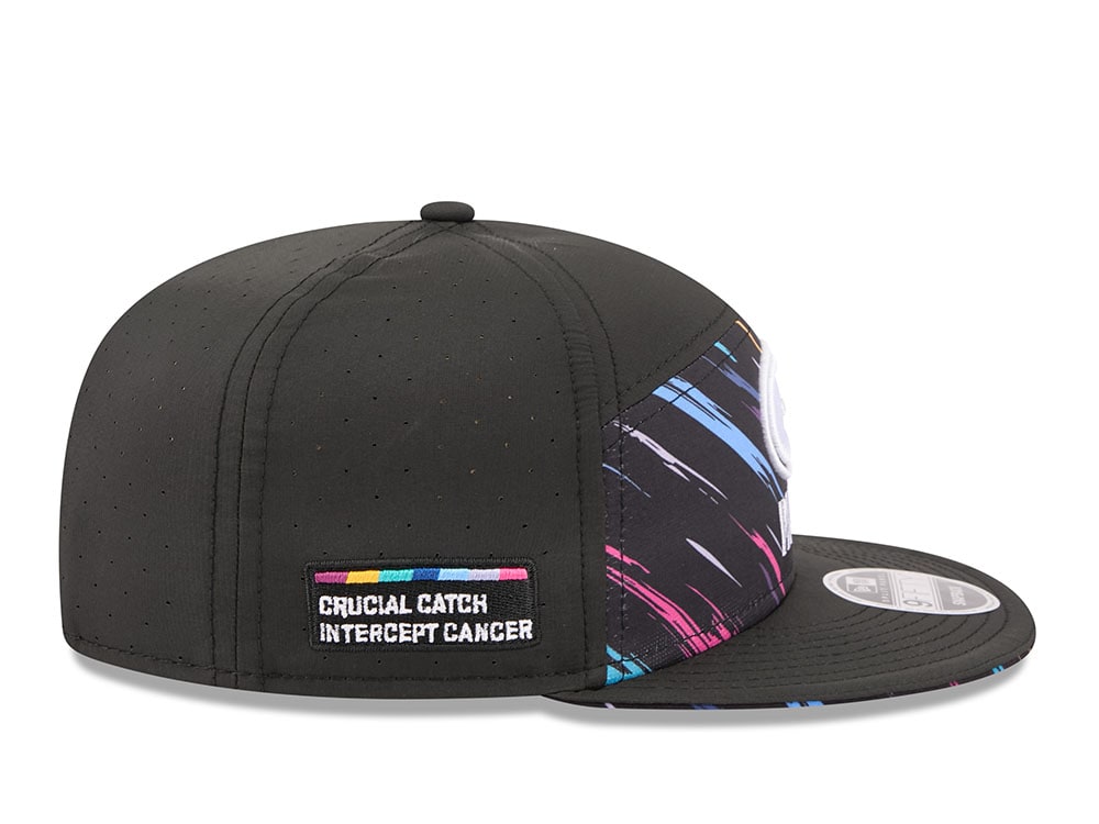New Era Green Bay Packers Crucial Catch 2026 Black Edition 9Fifty Split Panel Snapback Cap