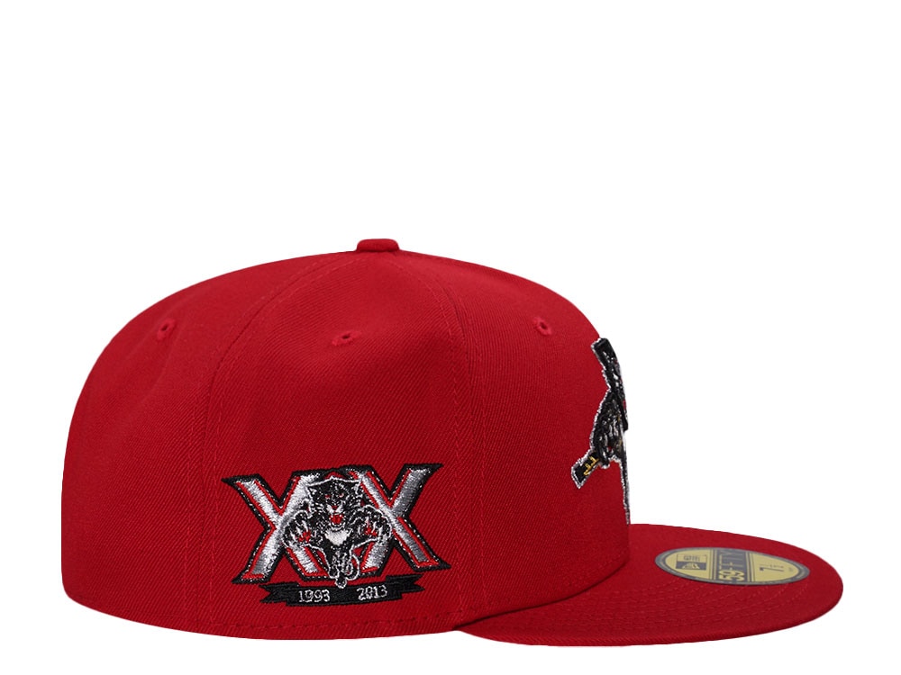 New Era Florida Panthers 20th Anniversary Metallic Scarlet Red Prime Edition 59Fifty Fitted Cap
