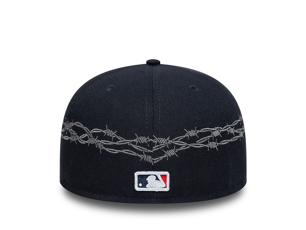 New Era New York Yankees MLB Icon Barbwire Navy Prime Edition 59Fifty Fitted Cap