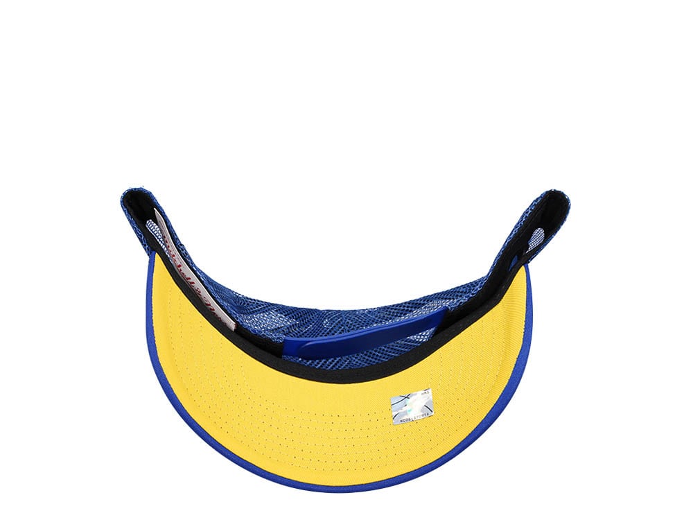 Mitchell & Ness Golden State Warriors Blue Billboard Trucker Snapback Cap