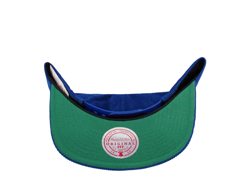 Mitchell & Ness Golden State Warriors Blue Cord Hardwood Classic Snapback Cap