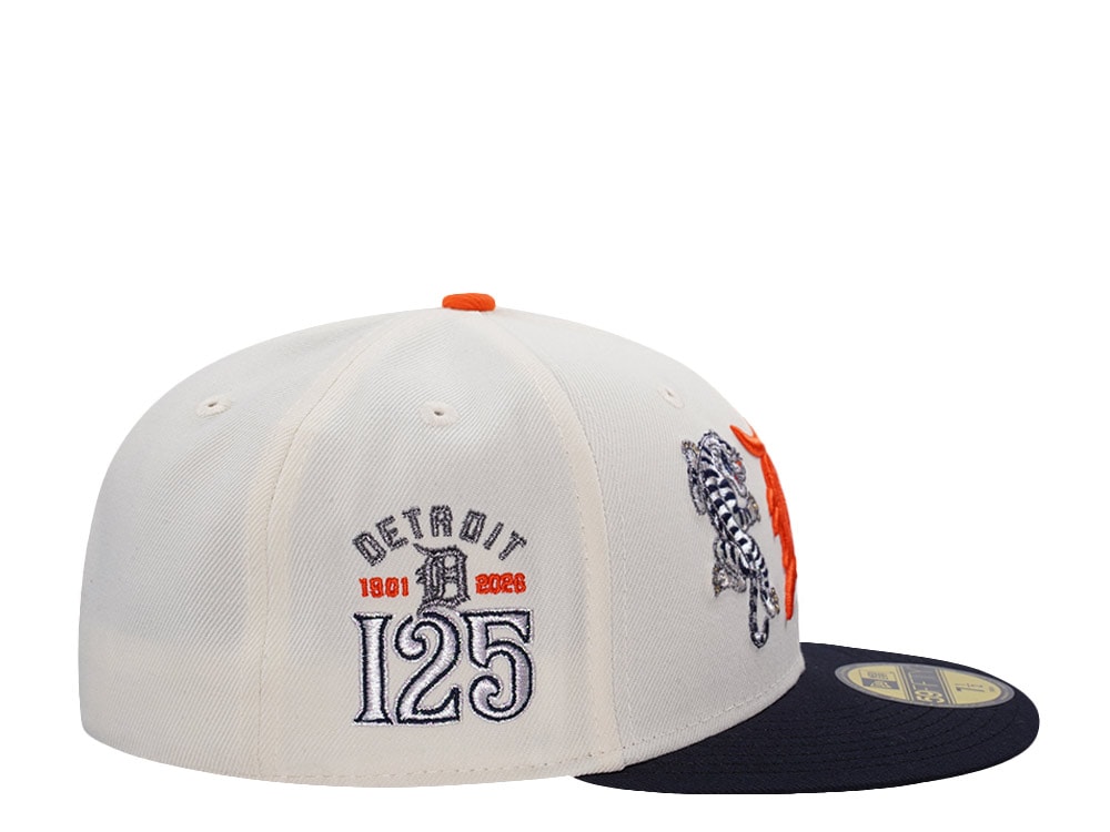 New Era Detroit Tigers 125th Anniversary Tiger Chrome Two Tone Edition 59Fifty Fitted Cap