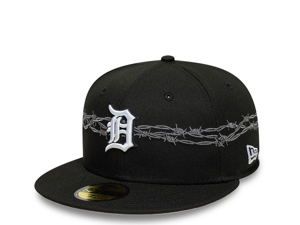 New Era Detroit Tigers MLB Icon Barbwire Black Prime Edition 59Fifty Fitted Cap