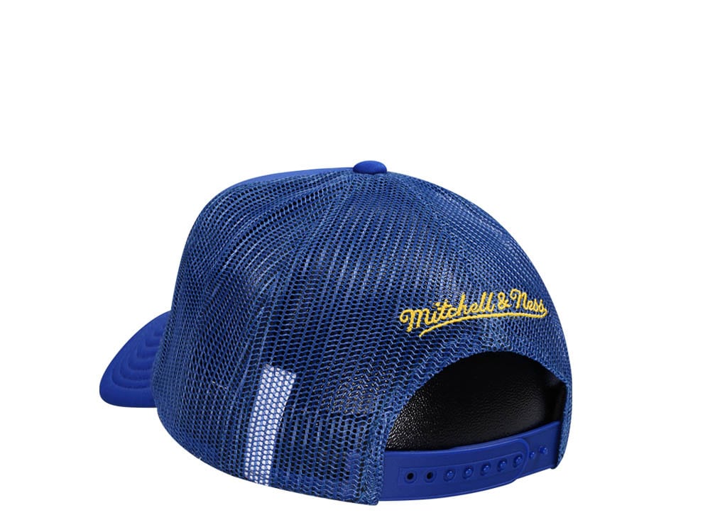 Mitchell & Ness Golden State Warriors Blue Billboard Trucker Snapback Cap