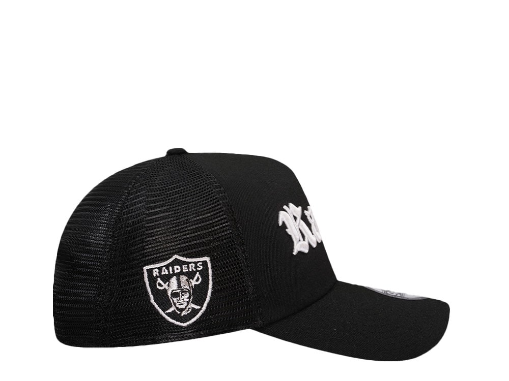 New Era Las Vegas Raiders Black Trucker A Frame 9Forty Snapback Cap