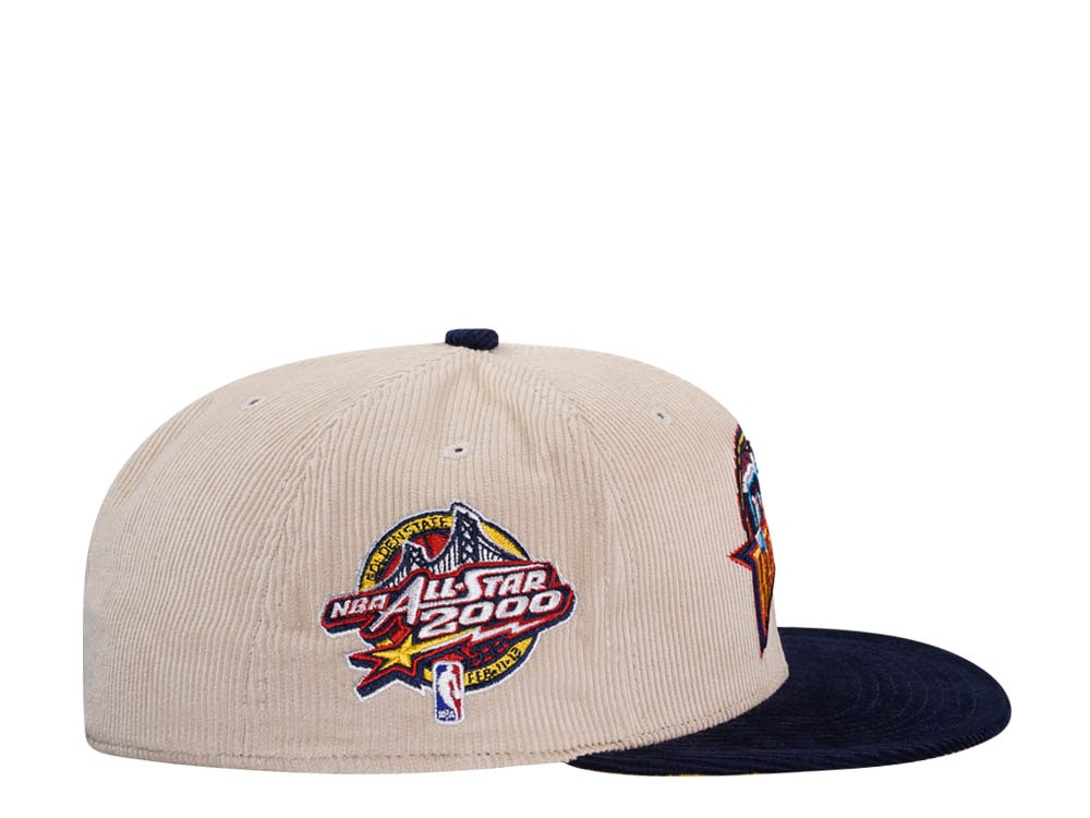 Mitchell & Ness Golden State Warriors All Star 2000 Two Tone Hardwood Classic Cord Edition Dynasty Fitted Cap
