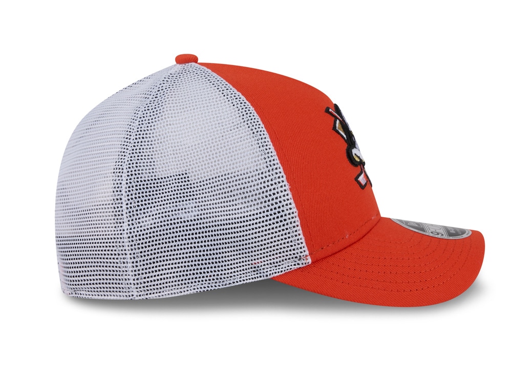 New Era Anaheim Ducks Official Team Color Edition 9Forty M Crown A Frame Trucker Snapback Cap