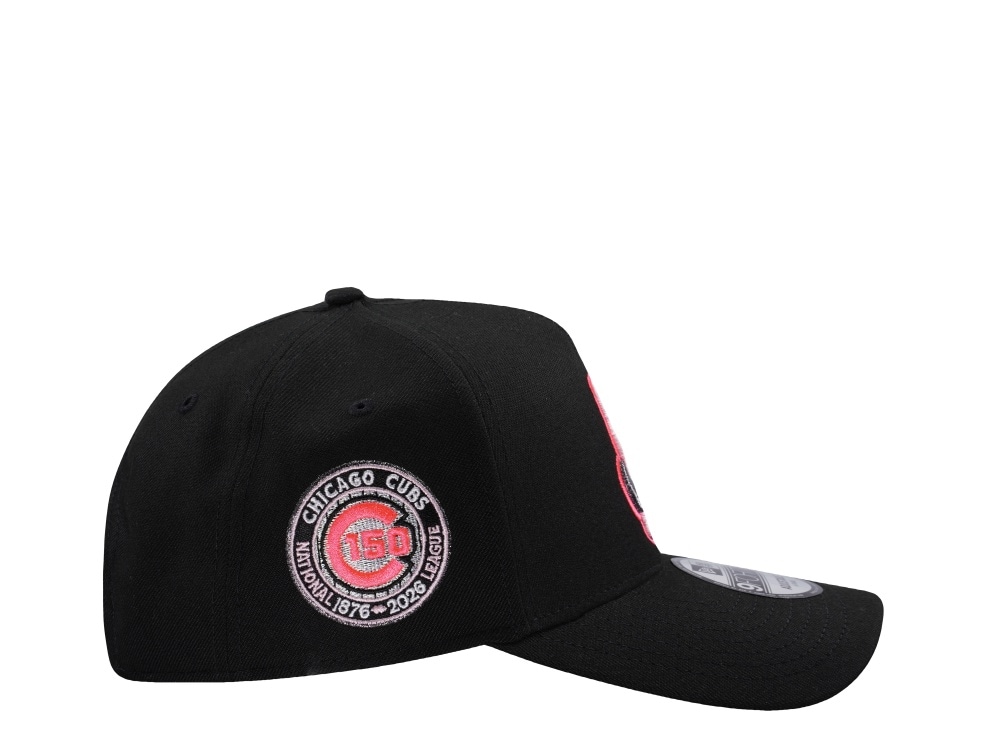 New Era Chicago Cubs 150th Anniversary Black Pink Edition 9Forty A Frame Snapback Cap