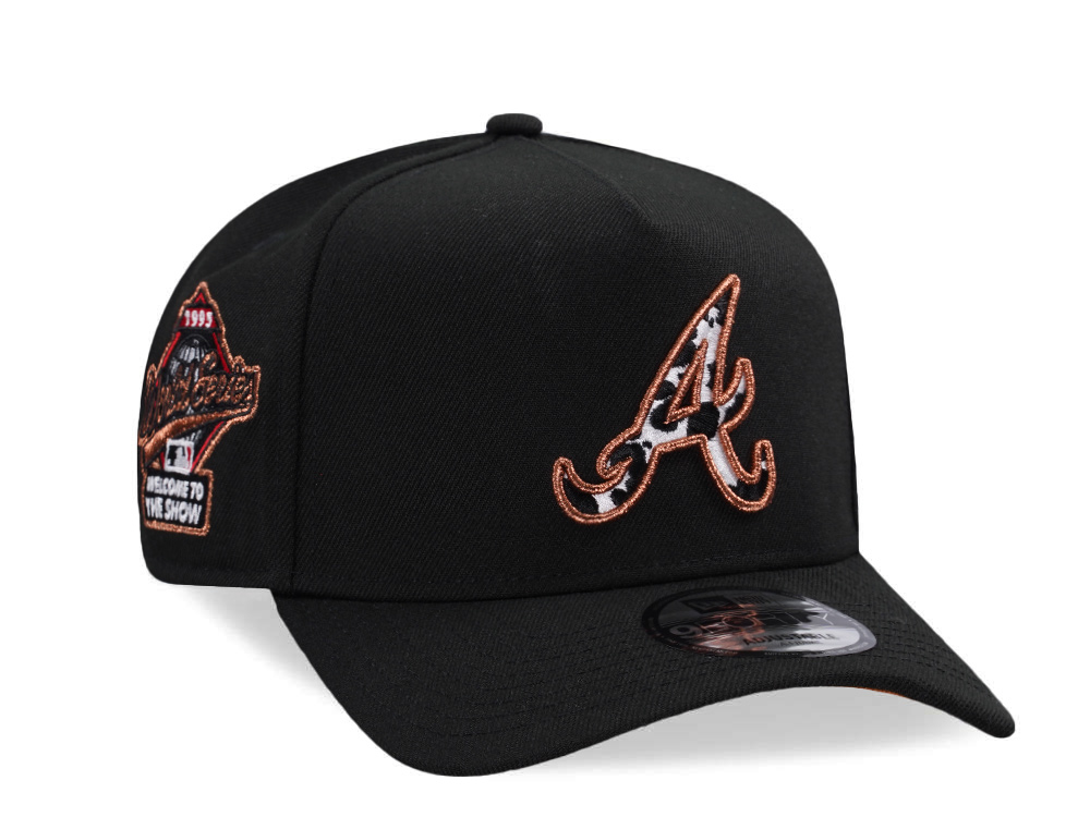 New Era Atlanta Braves World Series 1995 Cow Black Prime Edition 9Forty A Frame Snapback Cap