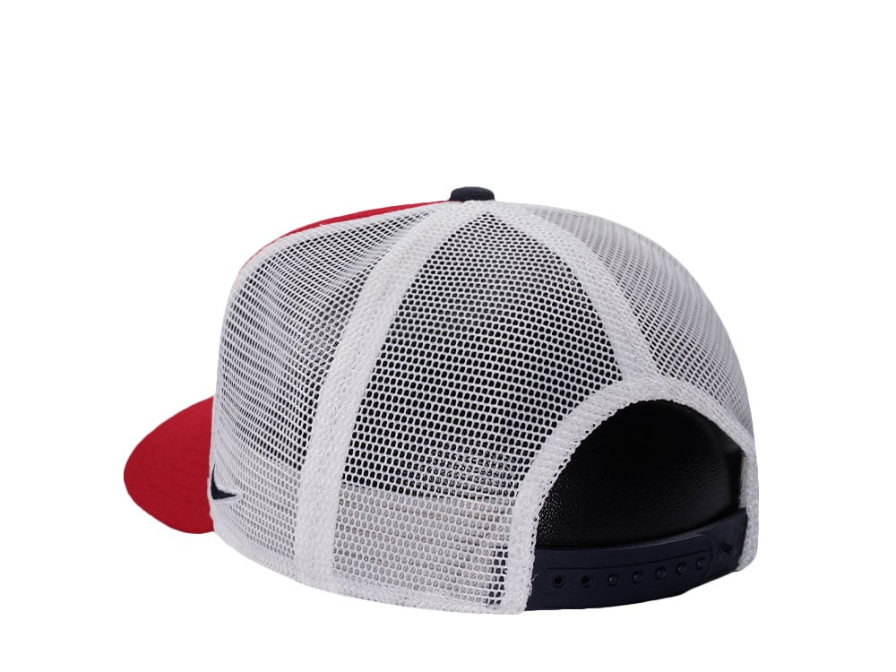 Nike Boston Red Sox Primetime Dri-Fit Rise Red Edition Trucker Snapback Cap