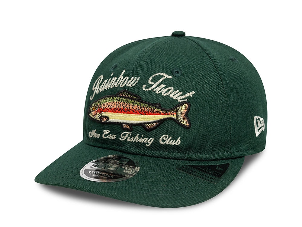 New Era Rainbow Trout New Era Fishing Club Green Edition 9Fifty Retro Crown Snapback Cap