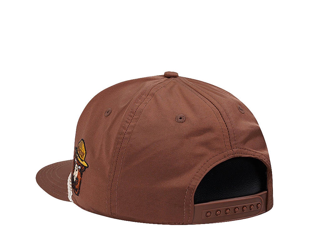 American Needle Smokey Bear Traveler Brown Casual Snapback Cap