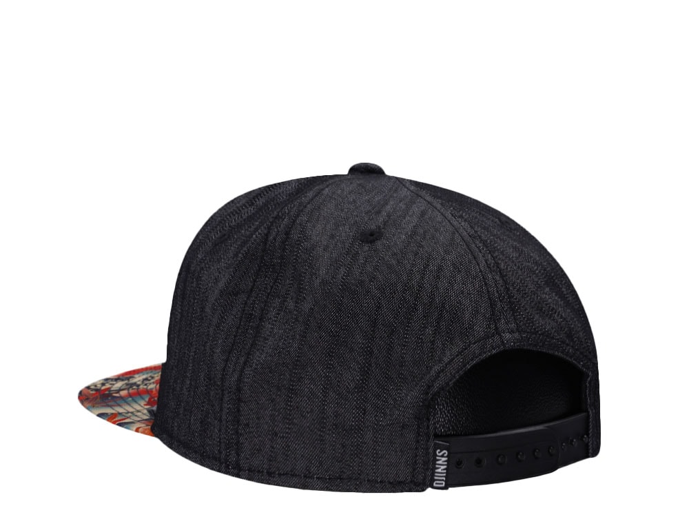 Djinns Koi Linen Reversed 6 Panel Snapback Cap