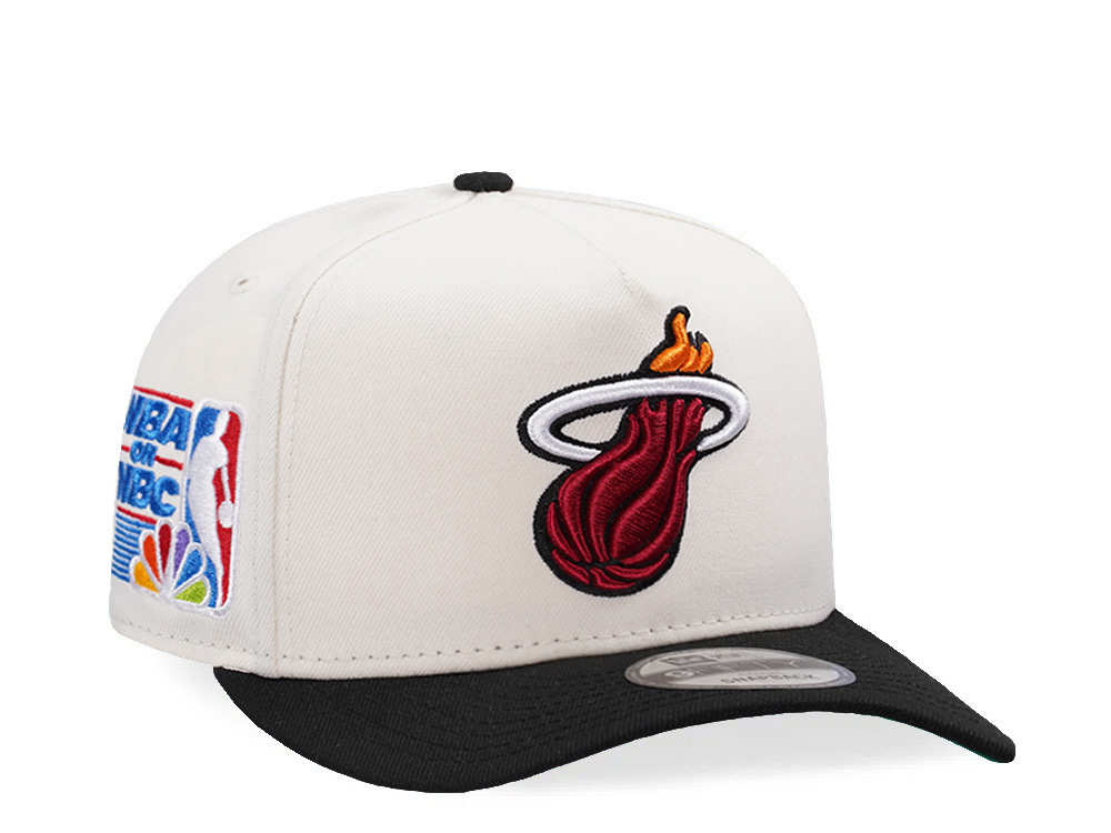New Era Miami Heat NBA on NBA Chrome Two Tone Edition 9Fifty A Frame Snapback Cap