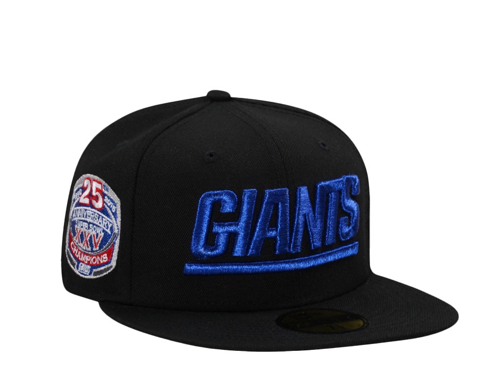 New Era New York Giants 25th Anniversary Super Bowl XXV Black Metallic Edition 59Fifty Fitted Cap