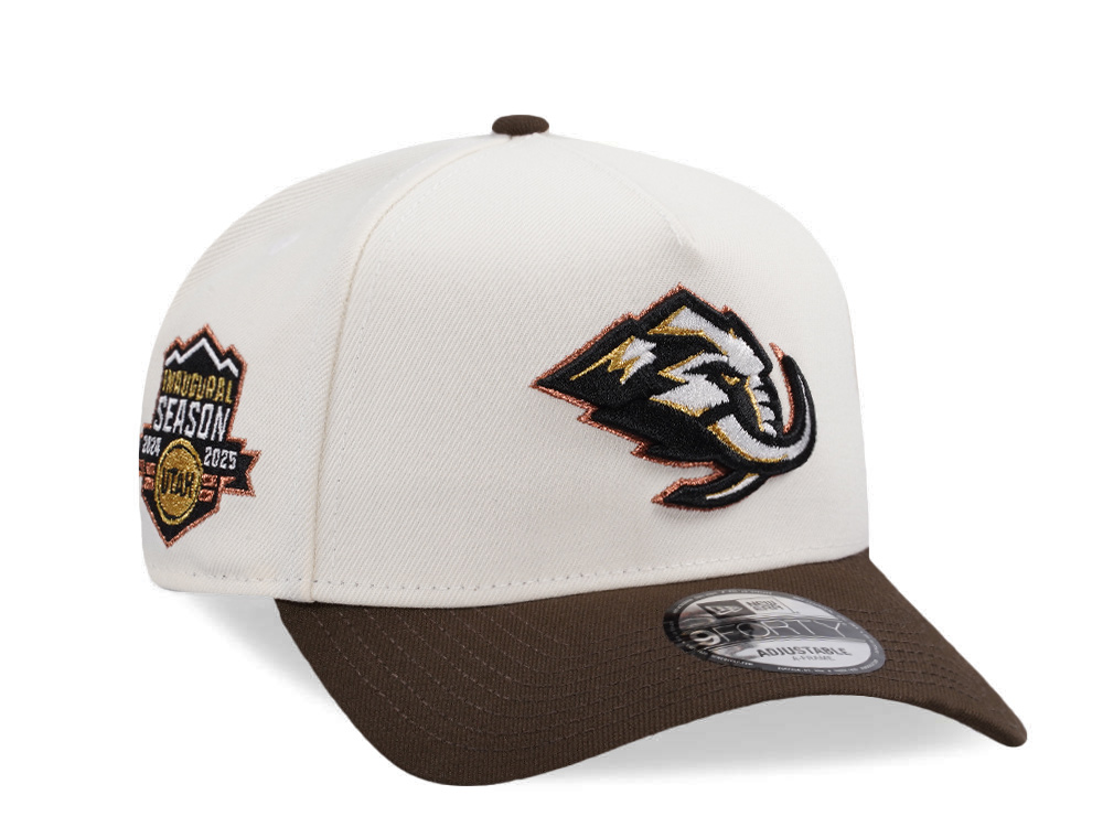 New Era Utah Mammoth Inaugural Season Chrome Two Tone Edition 9Forty A Frame Snapback Cap