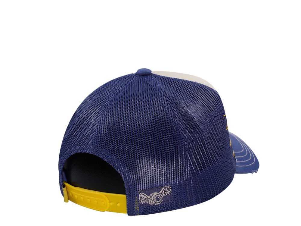 Von Dutch Oval Patch Distressed Two Tone Trucker Snapback Cap