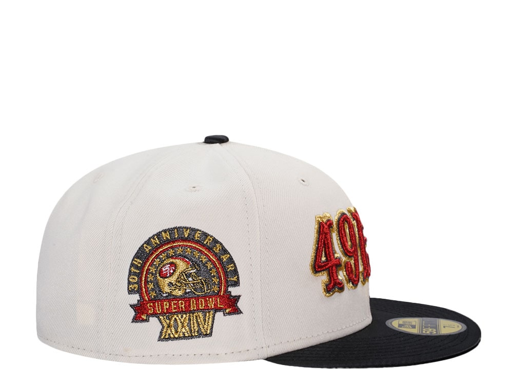 New Era San Francisco 49ers 30th Anniversary Chrome Satin Brim Two Tone Edition 59Fifty Fitted Cap