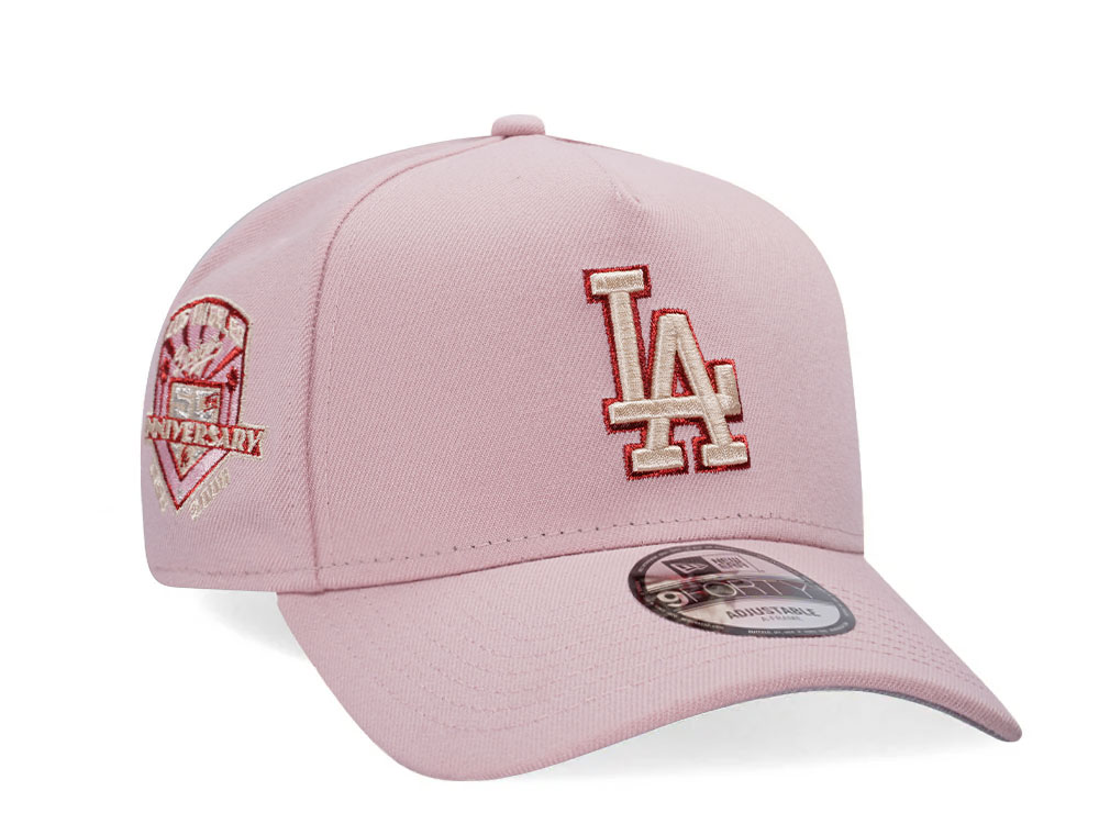 New Era Los Angeles Dodgers 50th Anniversary Pink Rouge 9Forty A Frame Snapback Cap