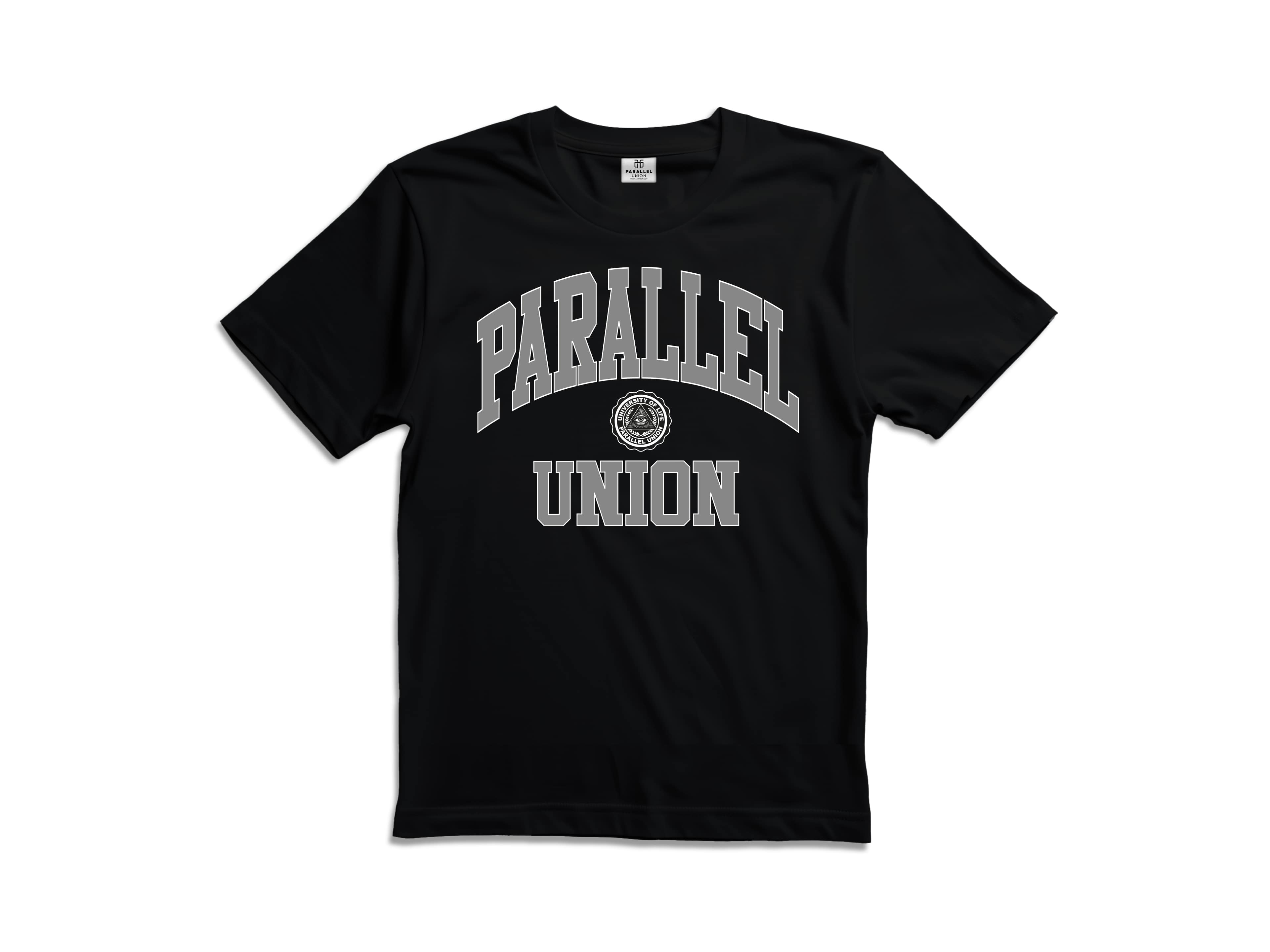 Parallel Union T-Shirt College Life Black Oversize Edition