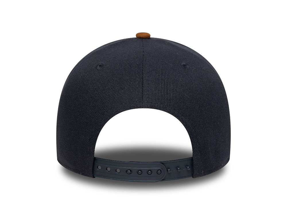 New Era Detroit Tigers Navy Suede Visor 9Forty A Frame Snapback Cap