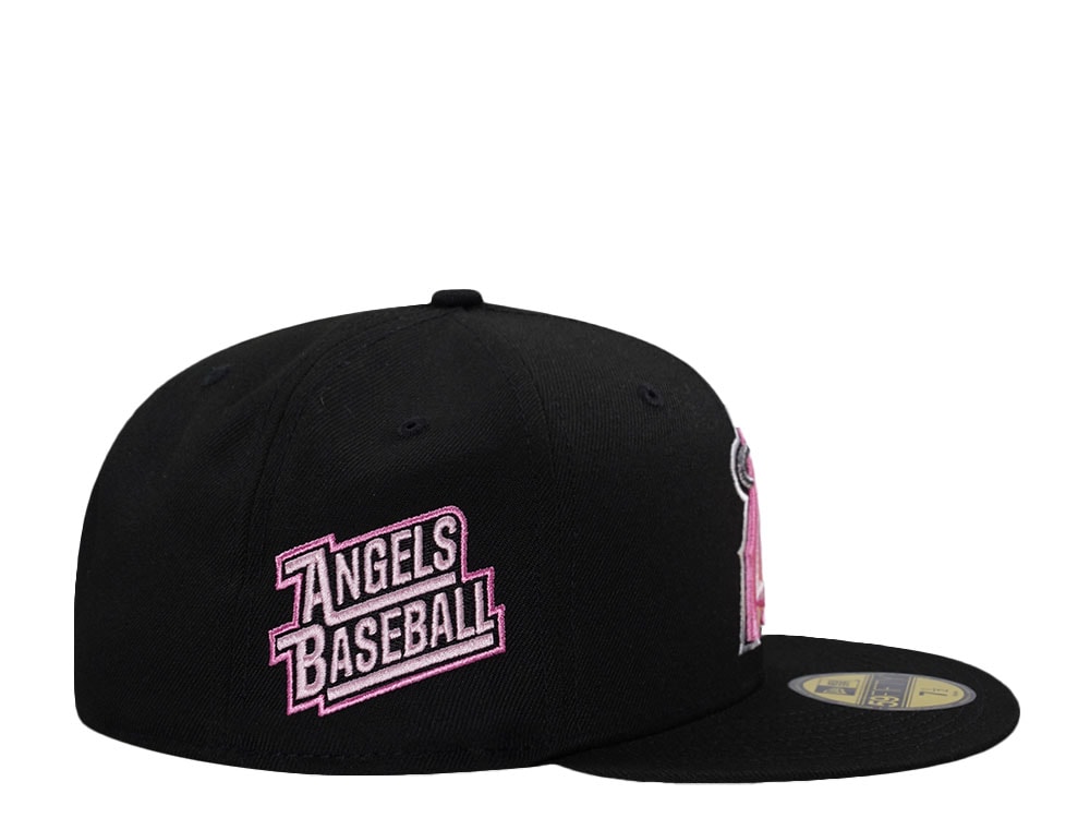New Era Anaheim Angels Black and Pink Edition 59Fifty Fitted Cap