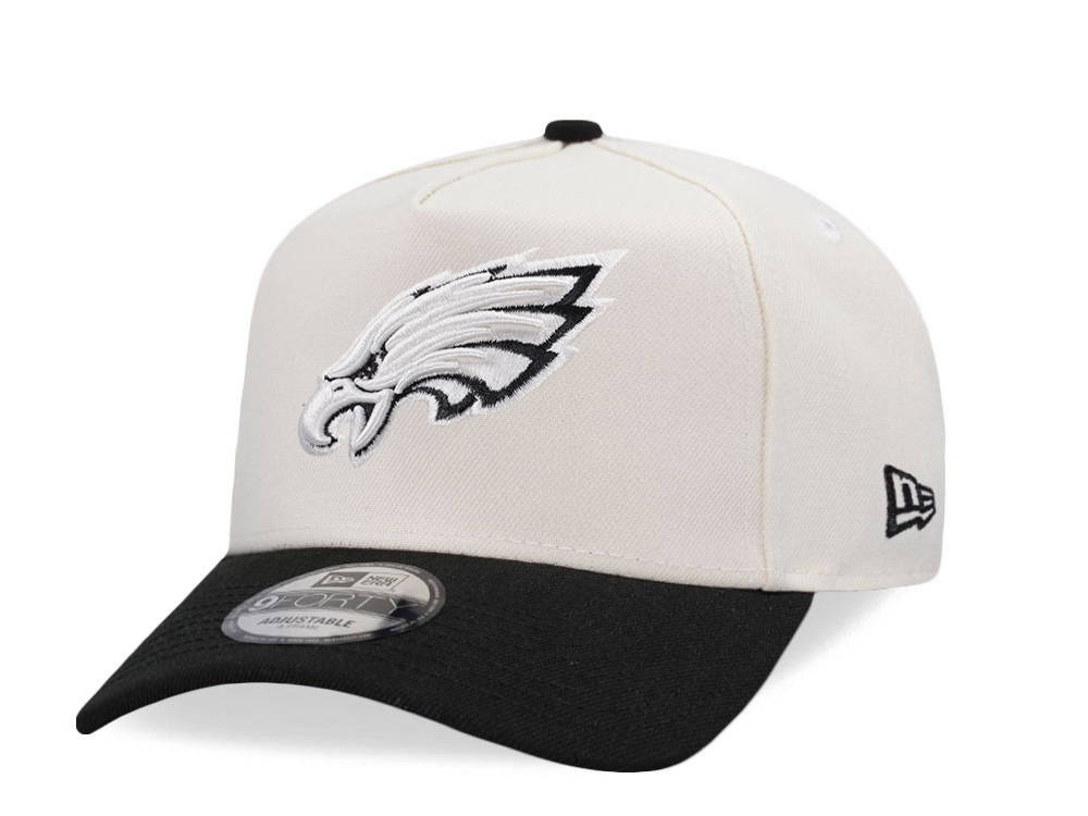 New Era Philadelphia Eagles Chrome Black Two Tone Edition 9Forty A Frame Snapback Cap