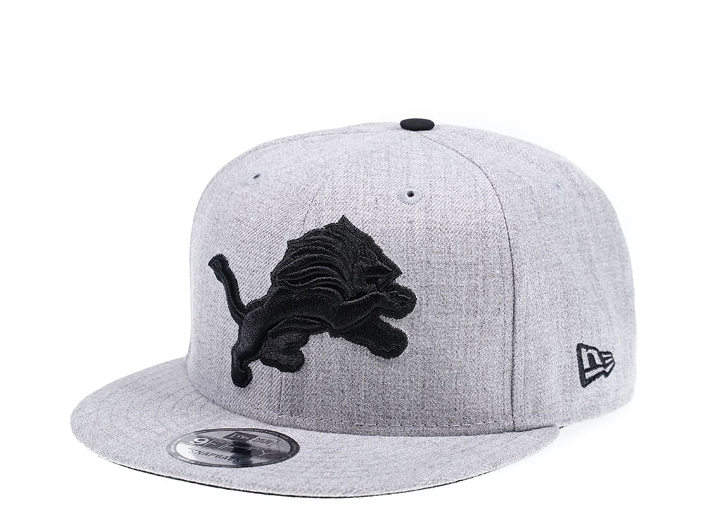 New Era Detroit Lions Heather Black Edition 9Fifty Snapback Cap