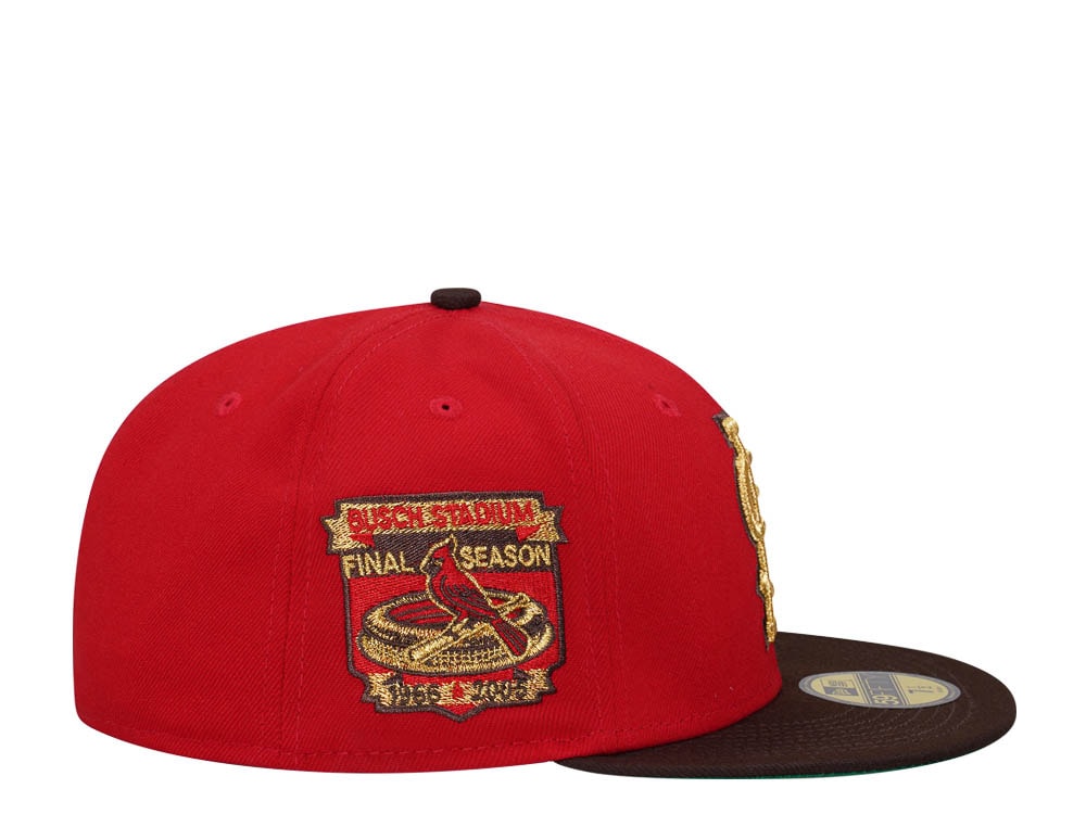New Era St. Louis Cardinals Busch Stadium Gold Throwback Two Tone Edition 59Fifty Fitted Cap