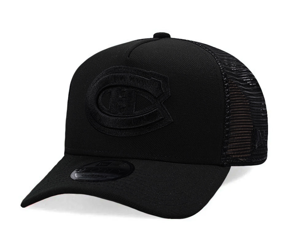 New Era Montreal Canadiens Black Prime Edition 9Forty A Frame Trucker Snapback Cap